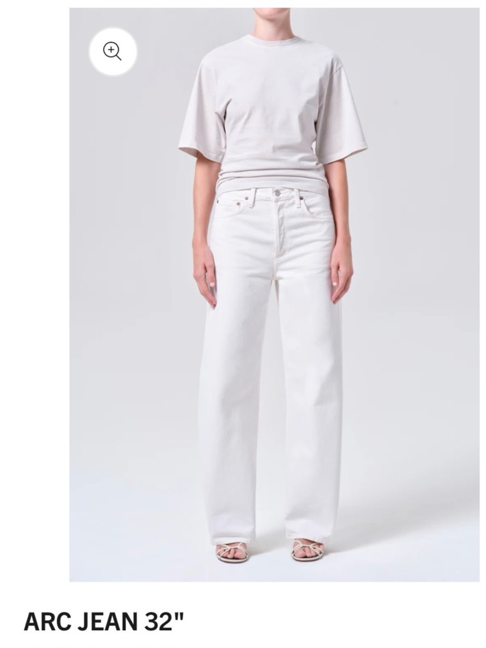 Agolde Arc 32” Chalk White